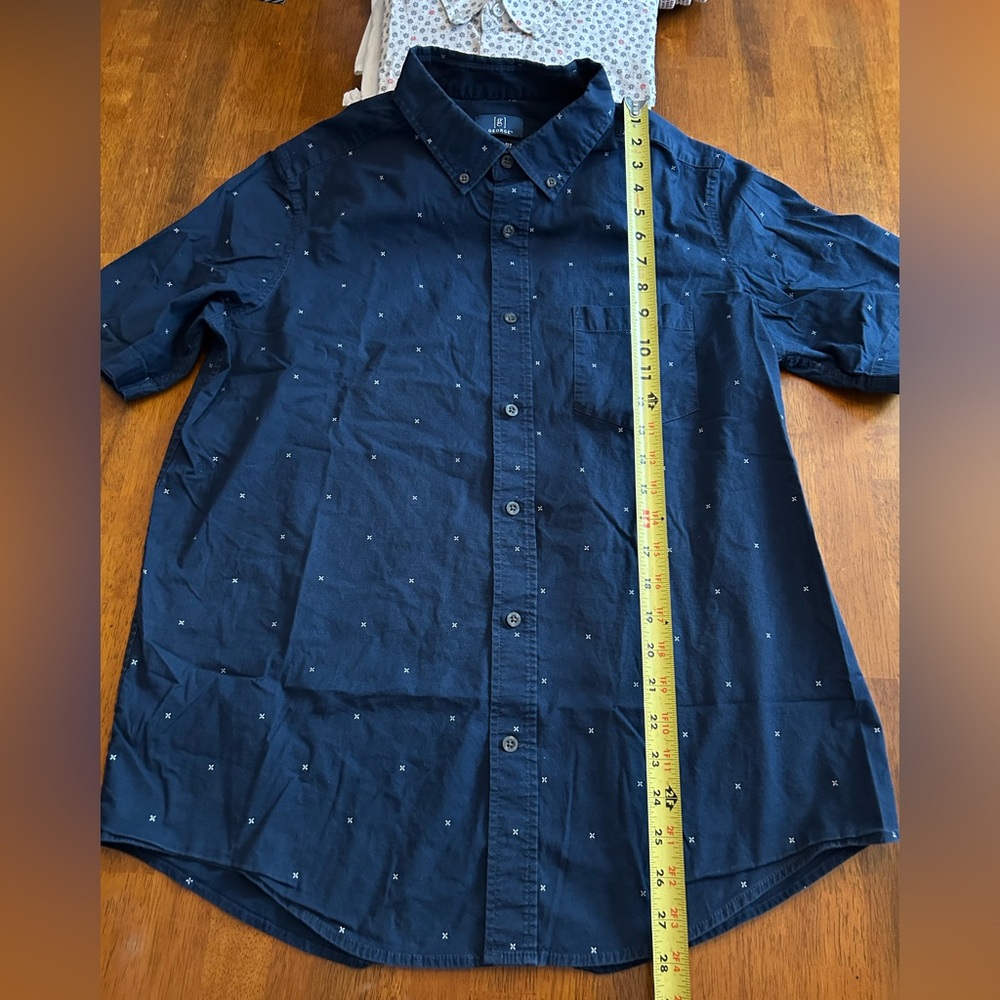 Classic Fit Short Sleeve Button Up Shirt Bundle Men’s Size L | 3-Pack | George - Picture 10 of 11